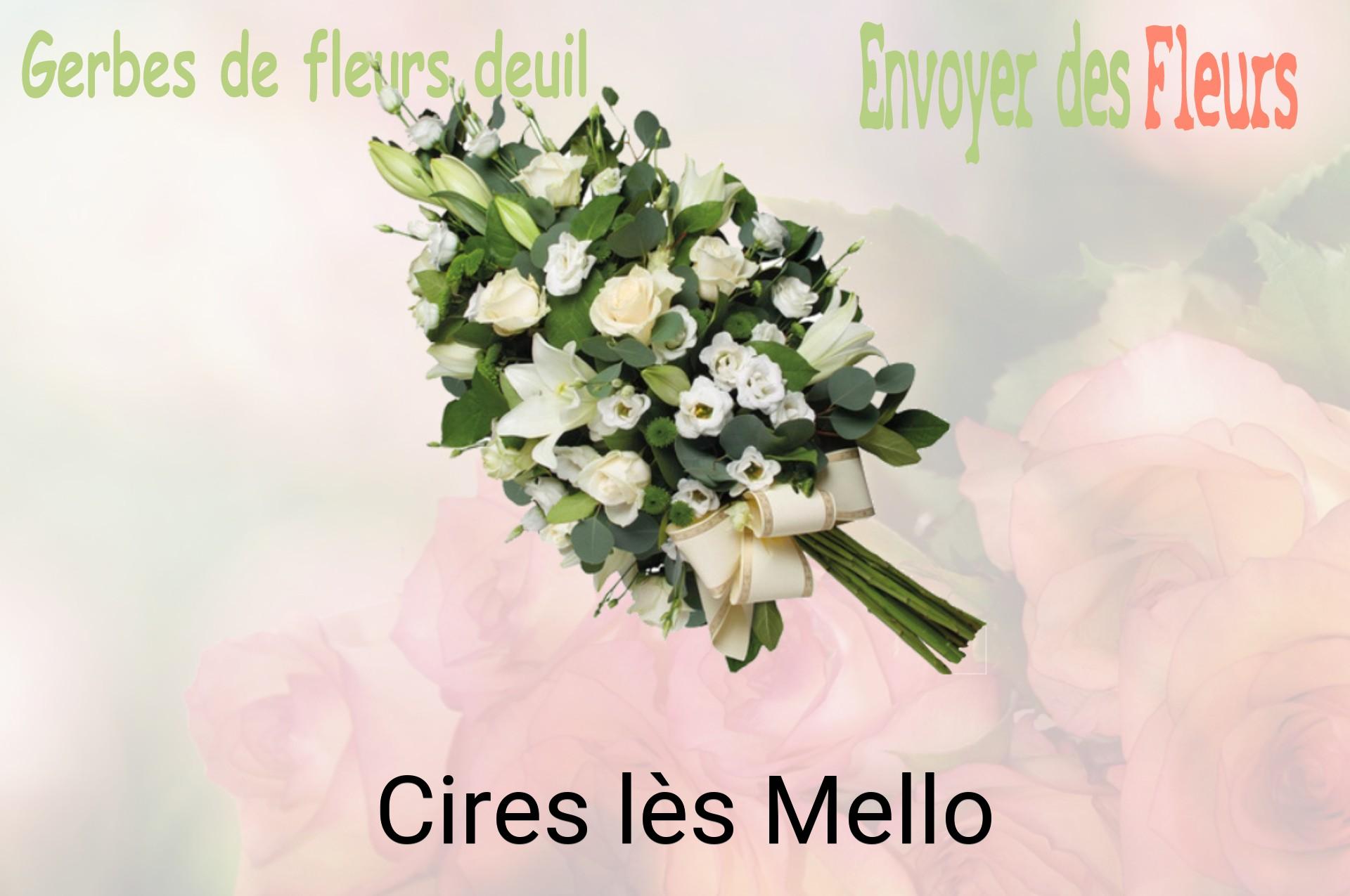 Gerbe de fleurs de deuil livrée à Cires-lès-Mello